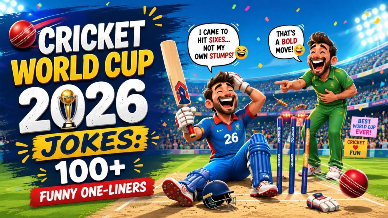 🏏 Cricket World Cup 2026 Jokes 100+ Funny One-Liners