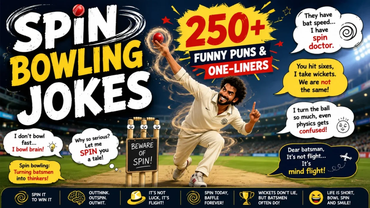 🏏 Spin Bowling Jokes 250+ Funny Puns & One-Liners