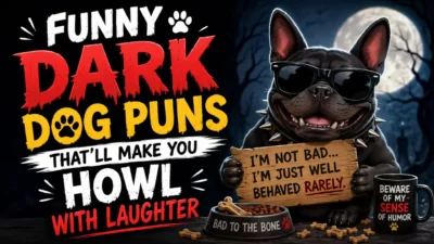 🐾 Funny Dark Dog Puns That'll Make You Howl with Laughter