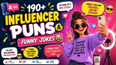 📱 190+ Influencer Puns & Funny Jokes😂