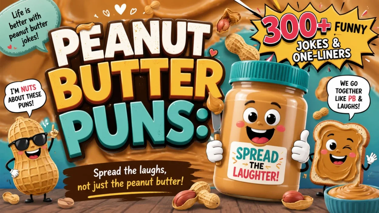 🥜 Peanut Butter Puns 300+ Funny Jokes & One-Liners