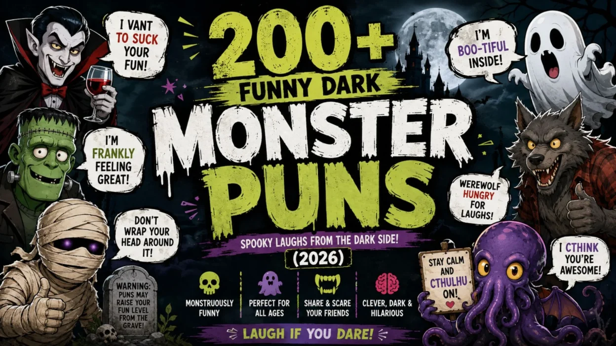 200+ Funny Dark Monster Puns (2026)