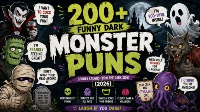 200+ Funny Dark Monster Puns (2026)