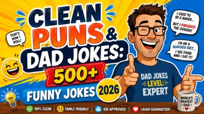 Clean Puns & Dad Jokes 500+ Funny Jokes 2026 😂