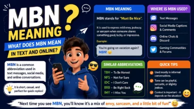 MBN Meaning What Does MBN Mean in Text and Online