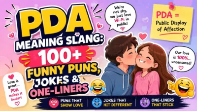 PDA Meaning Slang 100+ Funny Puns, Jokes & One-Liners 😂
