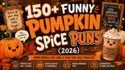 🎃150+ Funny Pumpkin Spice Puns (2026)