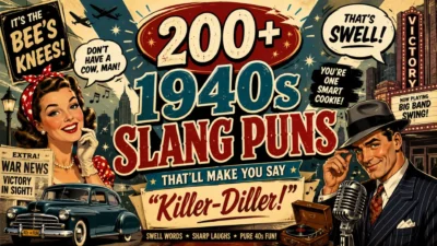🎩 200+ 1940s Slang Puns That’ll Make You Say “Killer-Diller!”
