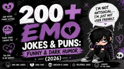 🖤 200+ Emo Jokes & Puns: Funny & Dark Humor (2026) ⭐