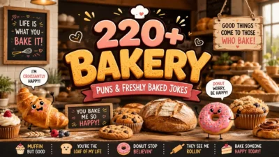 🥐220+ Bakery Puns & Freshly Baked Jokes